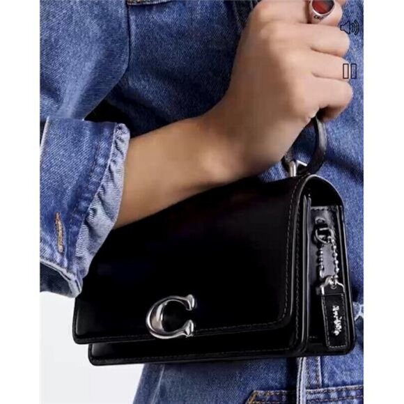 Coach Bandit Plaid-Print Leather Crossbody Bag - Picture 12 of 14